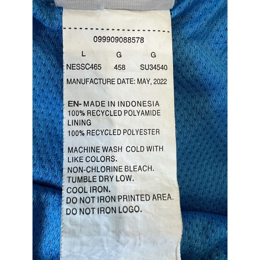 Nike Mens‎ Blue Volley Swim Shorts Large Graphic Swoosh Trunks